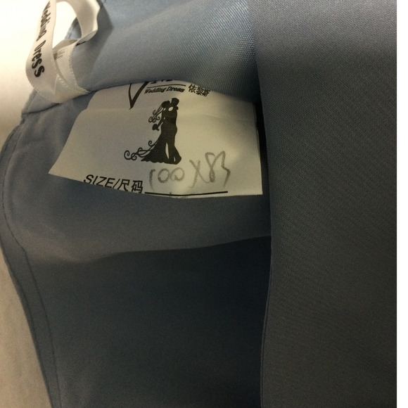 BRIDESMAID 14 1X Slate Blue  One Shoulder Sleeveless Formal Maxi Dress NEW B125 - Picture 4 of 9